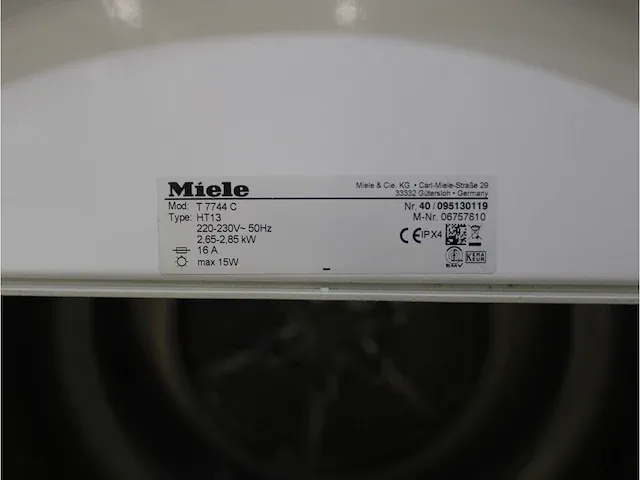 W 5736 softcare system wasmachine & miele t 7744 c softcare system droger - afbeelding 8 van  8