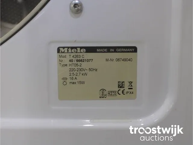 W 5821 softcare system wasmachine & miele t 4263 c softcare system droger - afbeelding 8 van  8
