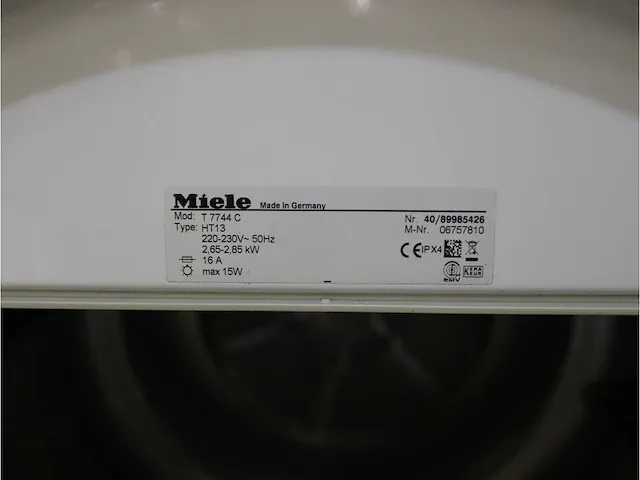W 5846 softcare system wasmachine & miele t 7744 c softcare system droger - afbeelding 8 van  8