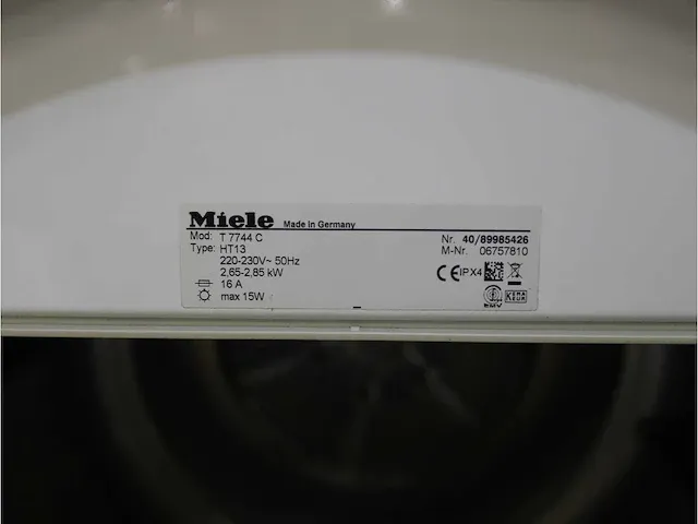 W 5846 softcare system wasmachine & miele t 7744 c softcare system droger - afbeelding 8 van  8