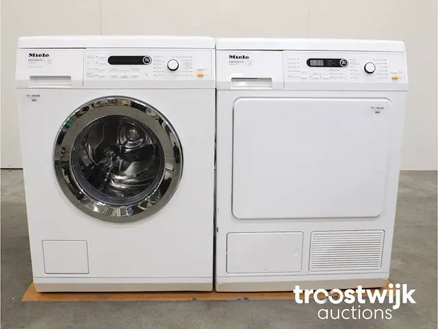 W 5873 edition 111 wasmachine & miele t 8861 wp edition 111 droger - afbeelding 1 van  8