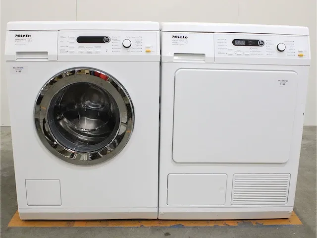 W 5877 edition 111 wasmachine & miele t 8861 wp edition 111 droger - afbeelding 1 van  8