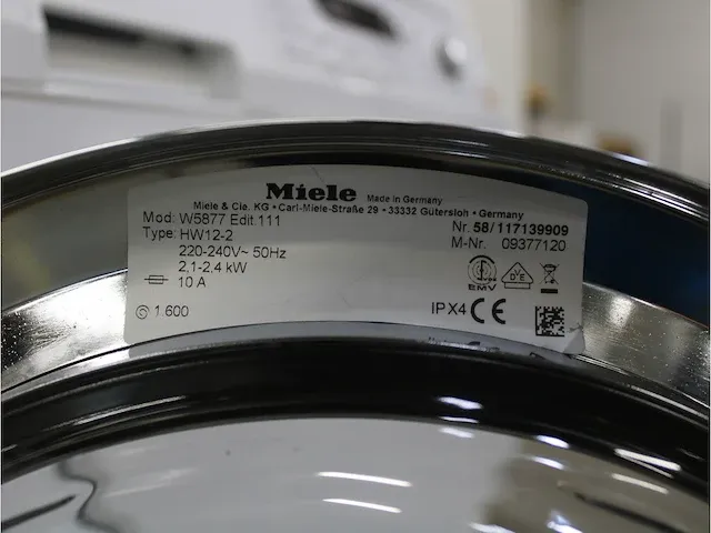 W 5877 edition 111 wasmachine & miele t 8861 wp edition 111 droger - afbeelding 5 van  8