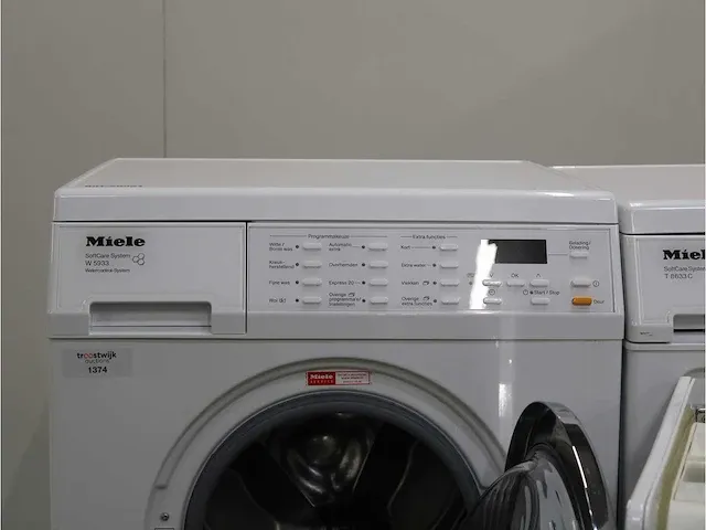W 5933 softcare system wasmachine & miele t 8633 c softcare system droger - afbeelding 3 van  8