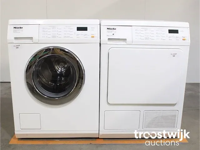 W 5933 softcare system wasmachine & miele t 8937 wp softcare system ecocomfort droger - afbeelding 1 van  8