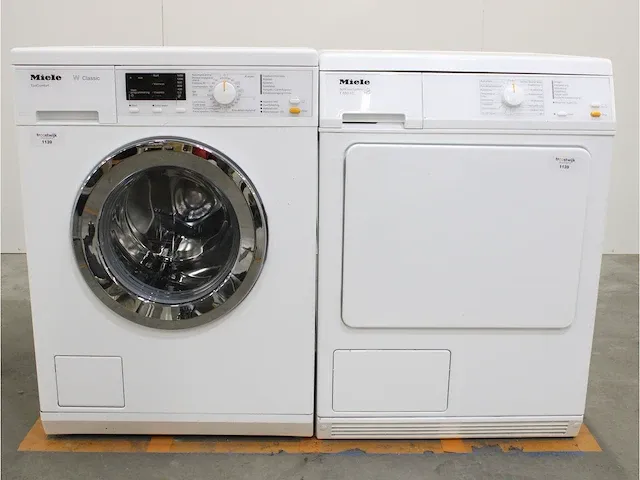 W classic ecocomfort wasmachine & miele t 8803 c softcare system droger - afbeelding 1 van  8