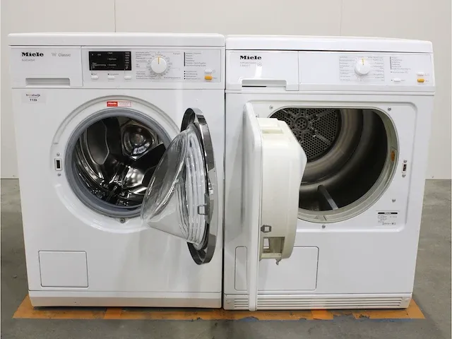 W classic ecocomfort wasmachine & miele t 8803 c softcare system droger - afbeelding 2 van  8