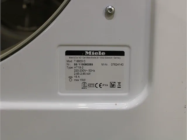W classic ecocomfort wasmachine & miele t 8803 c softcare system droger - afbeelding 8 van  8