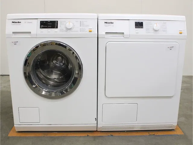 W classic ecoplus & comfort wasmachine & miele t 8823 c softtronic droger - afbeelding 1 van  8