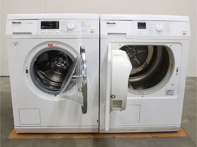 W classic ecoplus & comfort wasmachine & miele t 8823 c softtronic droger - afbeelding 2 van  8