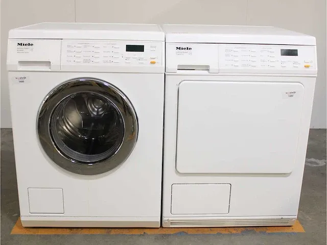 W1 powerwash 2.0 & twindos xl wasmachine & miele t1 eco droger - afbeelding 1 van  8