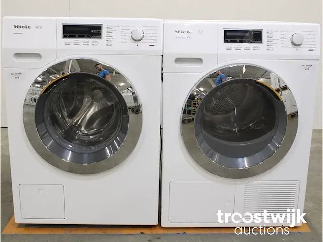 W1 powerwash wasmachine & miele t1 steamfinish & eco droger - afbeelding 1 van  8