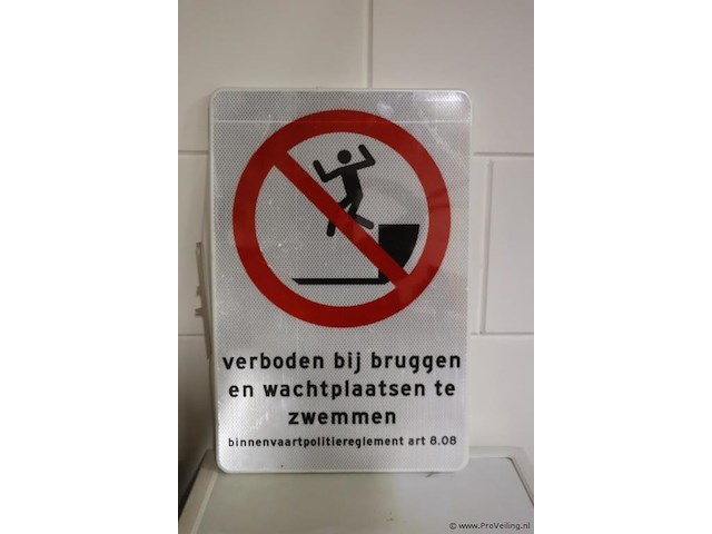 Waarschuwingsbord - 40x61x2,5cm - afbeelding 1 van  3