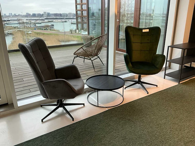 Wachtkamerstoelen met bijzettafel - afbeelding 1 van  8