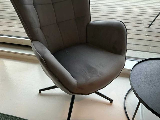 Wachtkamerstoelen met bijzettafel - afbeelding 7 van  8