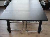 Wachttafel met 6 kuipstoelen ikea afm. 260 / 175 x 95 x 74 cm. - afbeelding 2 van  4