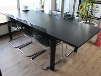 Wachttafel met 6 kuipstoelen ikea afm. 260 / 175 x 95 x 74 cm. - afbeelding 3 van  4