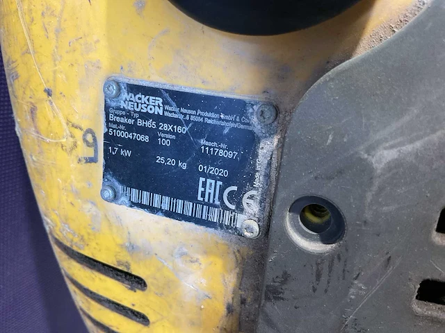 Wacker bh65 breekhamer - afbeelding 3 van  3