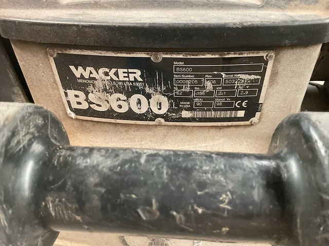 Wacker bs600 trilstamper - afbeelding 8 van  8