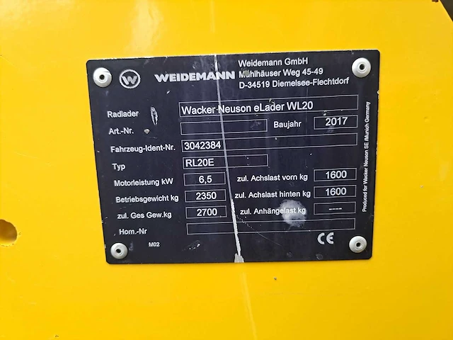 Wacker-neuson - wl20e - shovel - afbeelding 9 van  18