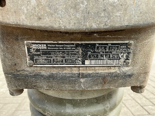 Wacker neuson bs50 stamper - afbeelding 9 van  9