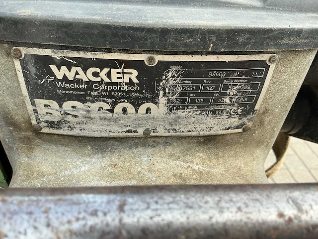 Wacker neuson bs60 trilstamper - afbeelding 3 van  11