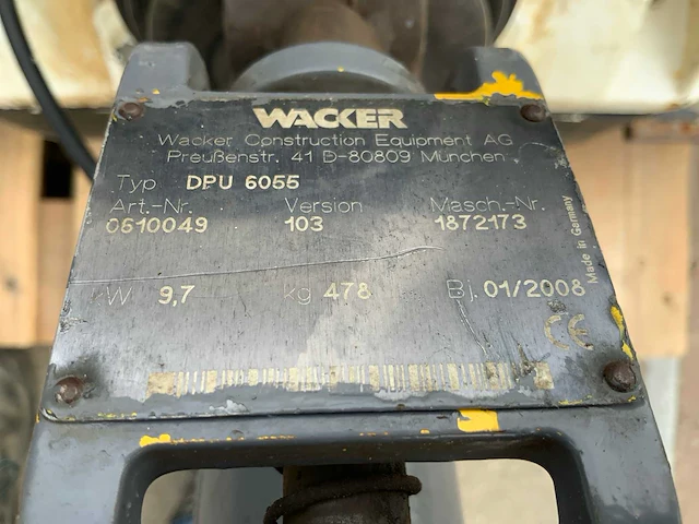Wacker neuson dpu6055 trilplaat - afbeelding 5 van  6