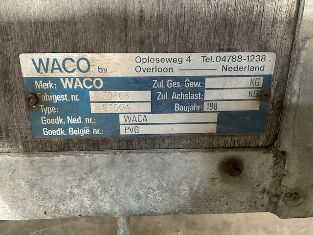 Waco s750 aanhangwagen - afbeelding 2 van  10