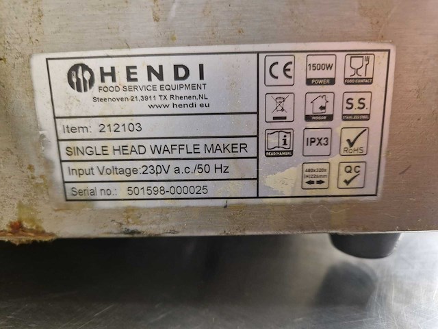 Wafelijzer - hendi - scheinder - (2x) - afbeelding 3 van  4