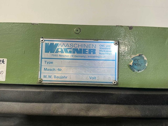 Wagner - sth 700 - surface grinding machine - 1986 - afbeelding 5 van  14