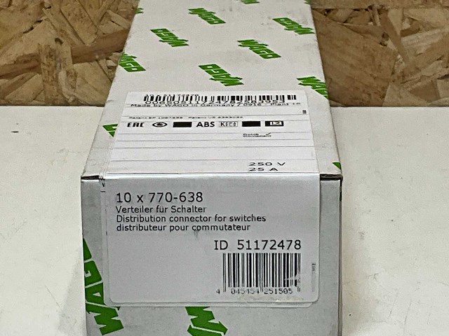 Wago 770-638 verdeler aan/uit spaar-en wissel.zw (60x) - afbeelding 2 van  2