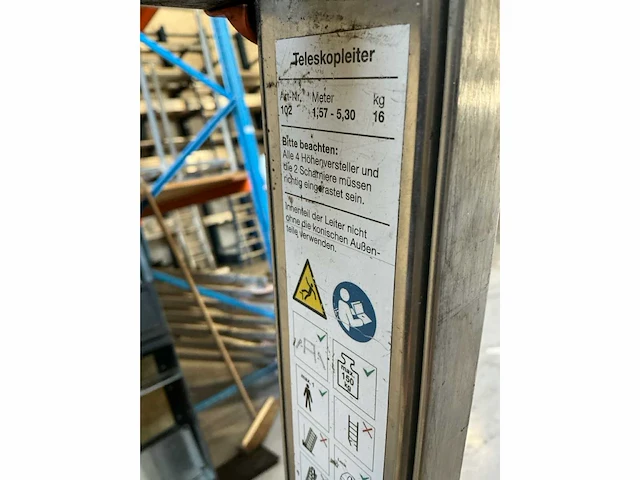 Wakü 102 telescoopladder 4x5 - afbeelding 3 van  4