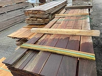 Walaba hardhouten planken geschaafd 16x140mm, lengte 350cm (78x) - afbeelding 1 van  3
