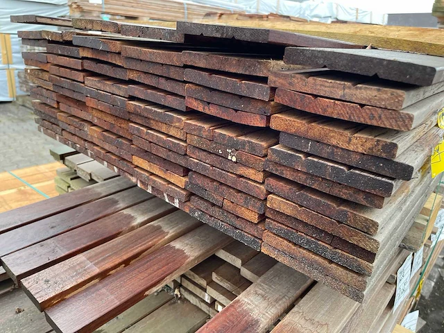 Walaba hardhouten planken geschaafd 16x140mm, lengte 350cm (78x) - afbeelding 3 van  3