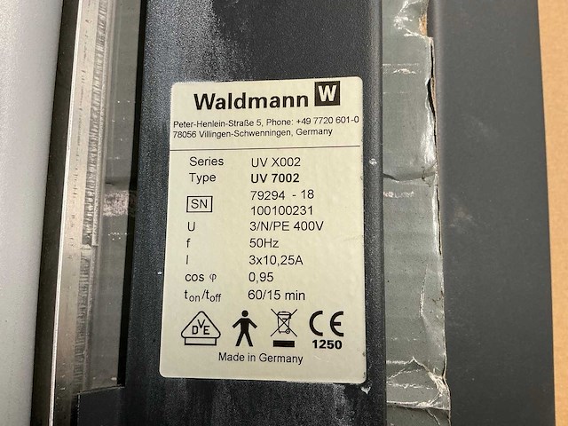 Waldmann - uv 7002 - puva cabine - afbeelding 4 van  4