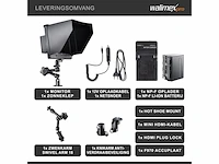Walimex pro full hd monitor director iii set 7 inch ips lcdscherm scharnierarm & bescherming tegen verdraaien inclusief batterij & oplader - afbeelding 3 van  4