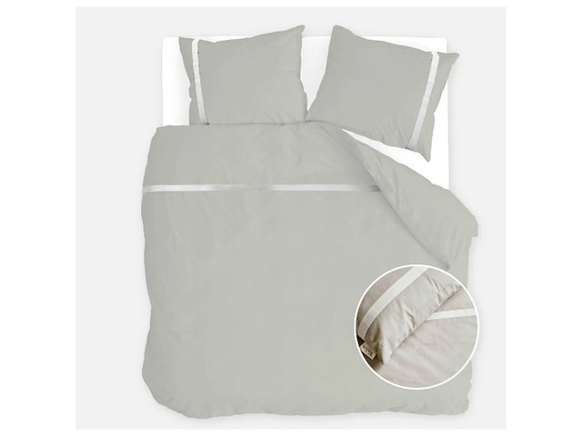 Walra dekbedovertrek timeless chic 200x220 100% katoen zand - afbeelding 1 van  1