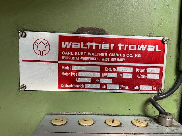 Walther trowal - dlt4, cve 505 pn - drum deburrer - 1979 - afbeelding 8 van  8
