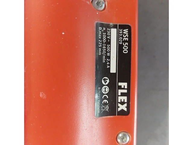 Wand-/plafondschuurmachine - 225mm - 230v, flex powertools, wse500, 2017 - afbeelding 5 van  5