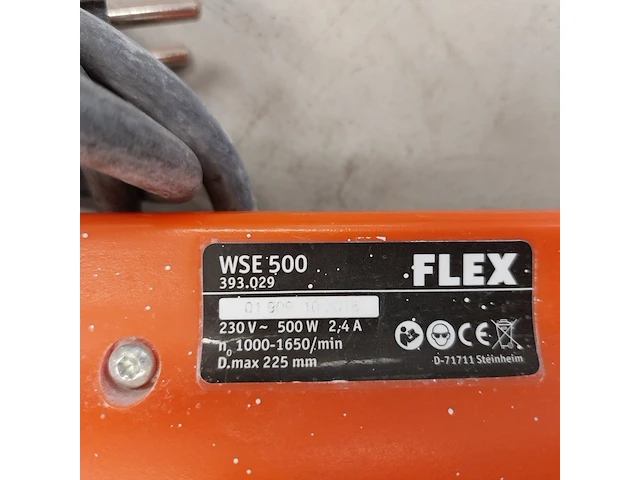 Wand-/plafondschuurmachine - 225mm - 230v flex powertools, wse500, bouwjaar 2017 - afbeelding 6 van  6