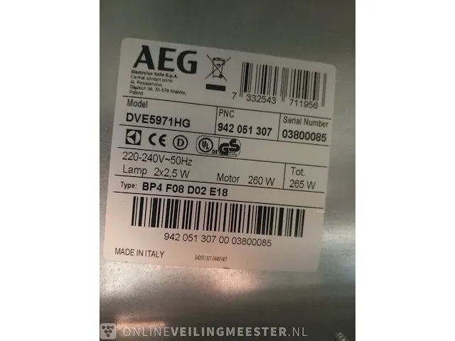 Wandafzuigkap aeg, dve5971hg - afbeelding 4 van  14