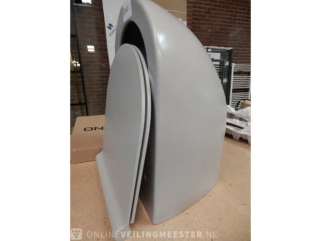 Wandcloset met zitting catalano, sfera, grijs - afbeelding 1 van  5