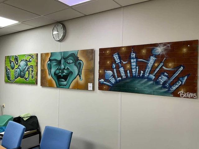 Wanddecoratie (3x) - afbeelding 1 van  3