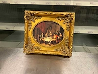 Wanddecoratie in goudkleurige lijst - afbeelding 2 van  5