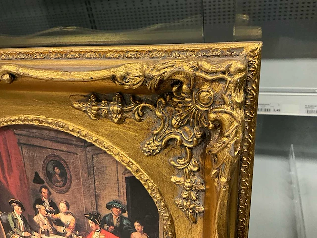 Wanddecoratie in goudkleurige lijst - afbeelding 4 van  5