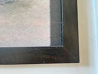 Wanddecoratie in houten lijst - afbeelding 2 van  2