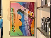Wanddecoratie in messing lijst - afbeelding 1 van  2
