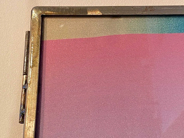 Wanddecoratie in messing lijst - afbeelding 2 van  2