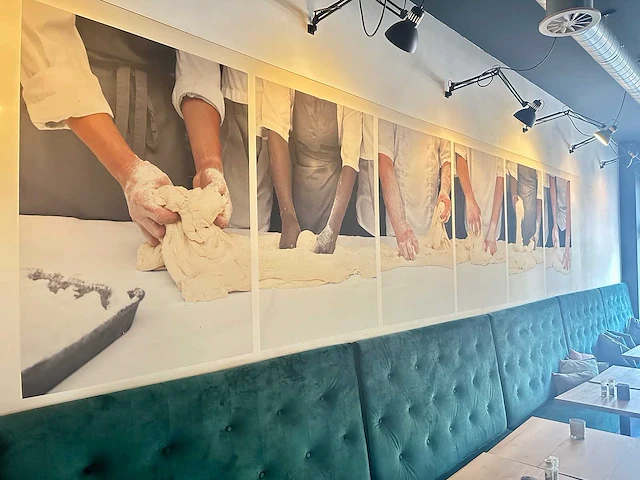 Wanddecoratie pizzabereiding - afbeelding 2 van  4
