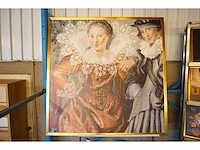 Wanddecoratie uitsnede schilderij ''voorname vrijage'' - afbeelding 1 van  3